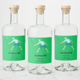 Tennis Alkoholflaschenetikett