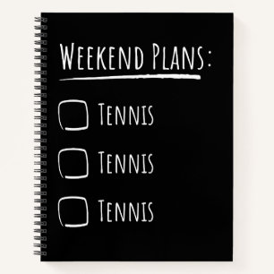 Tennis am Wochenende Notizbuch