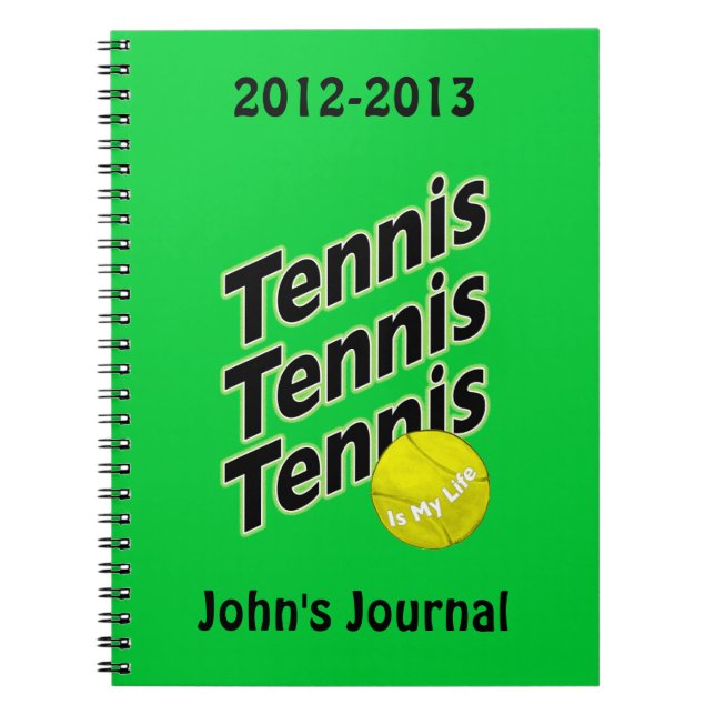 Tennis-Anmerkungs-Buch Notizblock (Vorderseite)