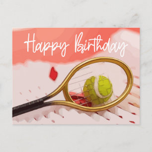 Tennis Anniversaire avec balle pour la carte Joueu