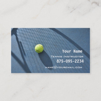 Tennis-Anweisung Visitenkarte