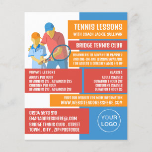 Tennis Art Design, Tennisunterricht/Unterricht Flyer