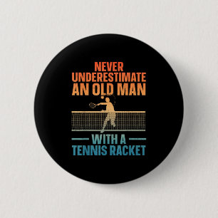 Tennis Art For Men Grand Tennis Lover Button