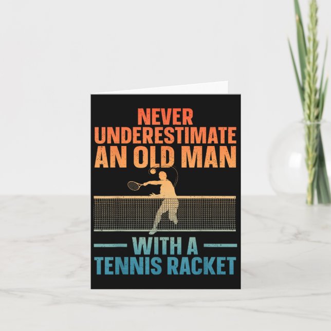 Tennis Art For Men Grand Tennis Lover Karte (Vorderseite)