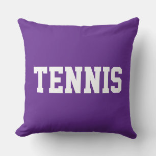 TENNIS Athletischer weißer Text auf kräftigem köni Kissen