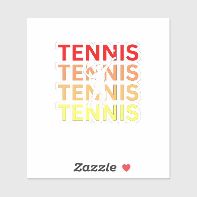 Tennis Aufkleber (Blatt)