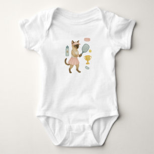 Tennis Baby Dusche zum Thema für Katzenliebhaber Strampler