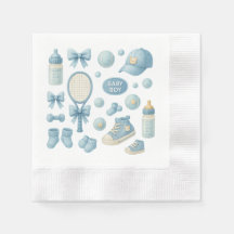 Tennis-Baby-Shower für Baby Boy Blue Thema