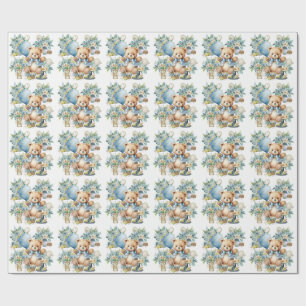 Tennis Baby Shower für Baby Boy Blue thematisiert Geschenkpapier