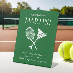 Tennis Bachelorette Martini Bar Sockelschild