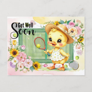 TENNIS bald wieder gut für Duck Lover Postkarte