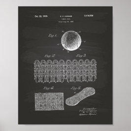 Tennis Ball 1935 Patente Art Chalkboard Poster