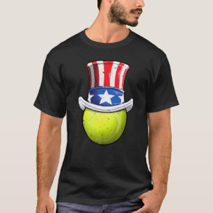 Tennis Ball 4. Juli Uncle Sam Kids Boys Americ T-Shirt