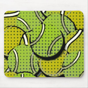 Tennis-Ball-abstrakte Collage Mousepad
