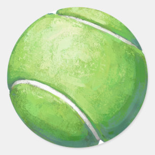 Tennis Ball Art Runder Aufkleber