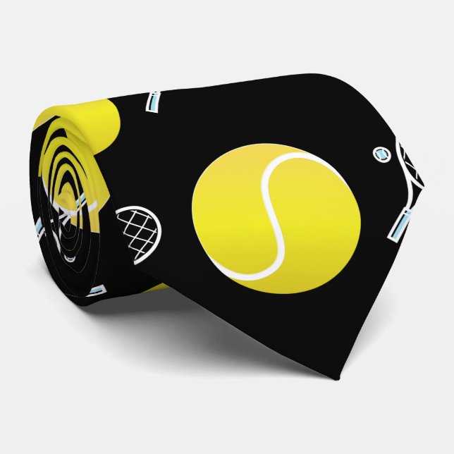Tennis Ball Athletic Muster Sport Coach Vater  Krawatte (Gerollt)