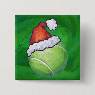 Tennis Ball Christmas Green Button