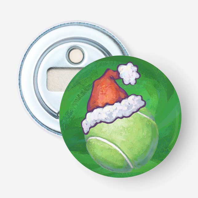 Tennis Ball Christmas Green Flaschenöffner (Vorderseite)