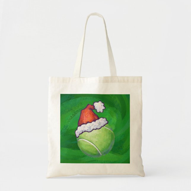 Tennis Ball Christmas Green Tragetasche (Vorne)