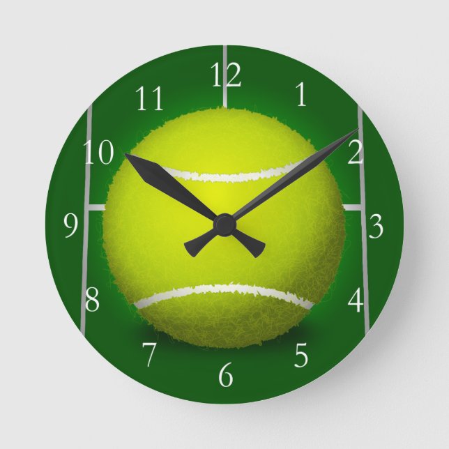 Tennis Ball Clock Runde Wanduhr (Vorderseite)