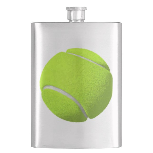 Tennis Ball Flachmann (Vorderseite)
