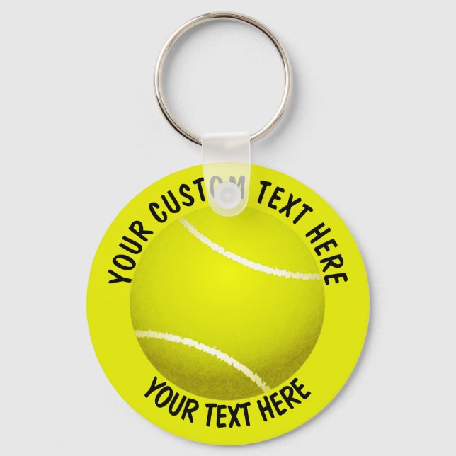 Tennis-Ball-Icon Custom Schlüsselanhänger (Vorderseite)
