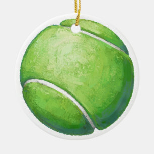 Tennis Ball Keramik Ornament