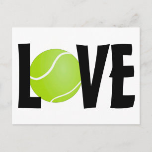 Tennis-Ball-LIEBE Postkarte