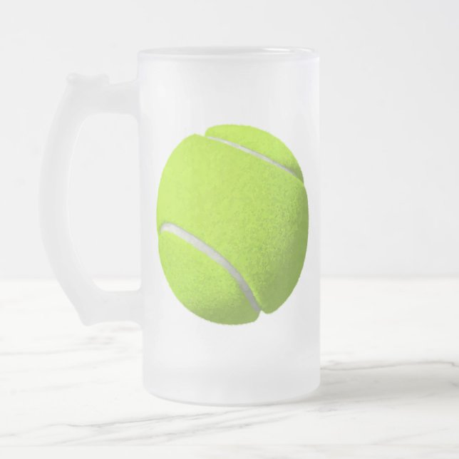 Tennis Ball Mattglas Bierglas (Links)