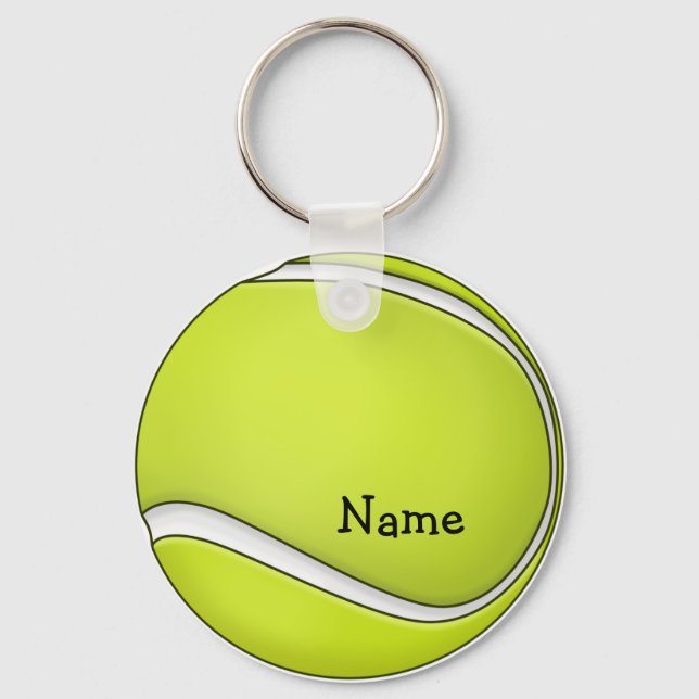 Tennis Ball mit Namen Schlüsselanhänger (Vorderseite)