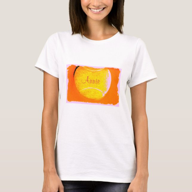 Tennis Ball Orange Yellow Pink 4Annie T - Shirt (Vorderseite)