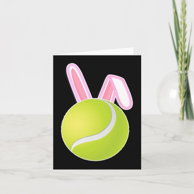 Tennis Ball Osterhase Karte (Vorderseite)