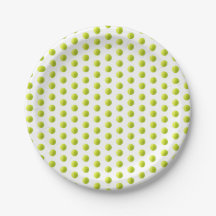 Tennis Ball Paper Plate