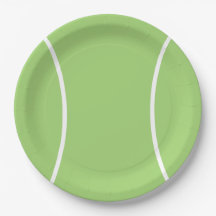 Tennis Ball Paper Plate