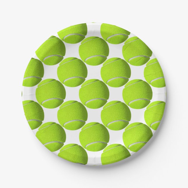 Tennis Ball Pappteller (Vorderseite)