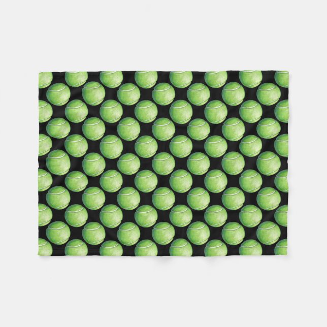 Tennis Ball Patterns Fleecedecke (Vorderseite (Horizontal))