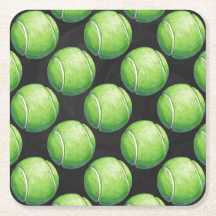 Tennis Ball Patterns Rechteckiger Pappuntersetzer
