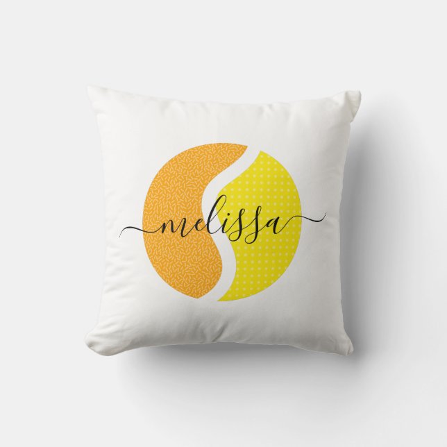 Tennis Ball Personalisiert farbenfroh Sportlich be Kissen (Vorderseite)