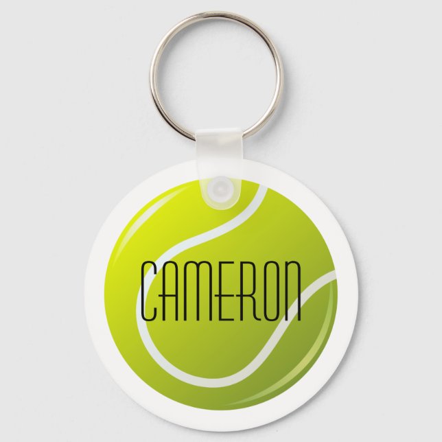 Tennis ball personalized name schlüsselanhänger (Vorderseite)
