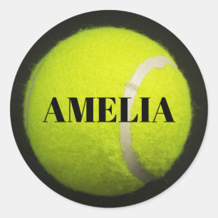 Tennis Ball Player Runder Aufkleber