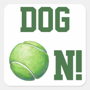 Tennis Ball Quadratischer Aufkleber
