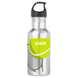 Tennis Ball & Racket Racquet Personalisiert Edelstahlflasche