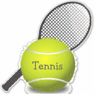 Tennis Ball Racquet Design Sticker