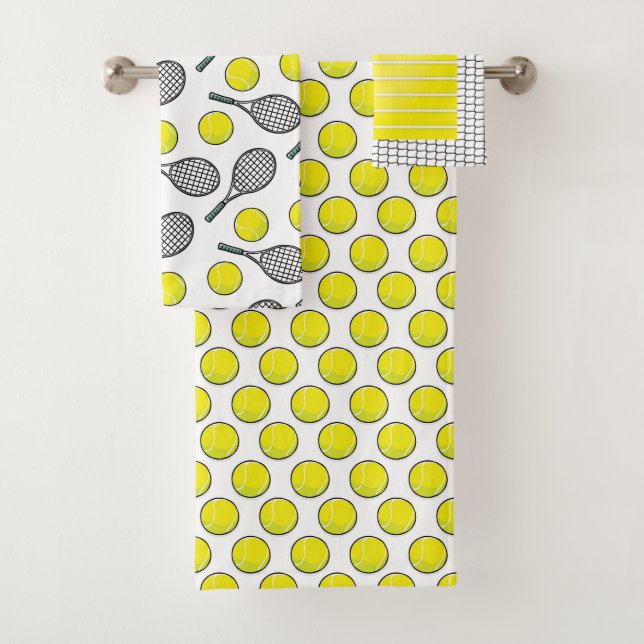 Tennis Ball Racquet Jaune Blanc Noir Sports (En situation)