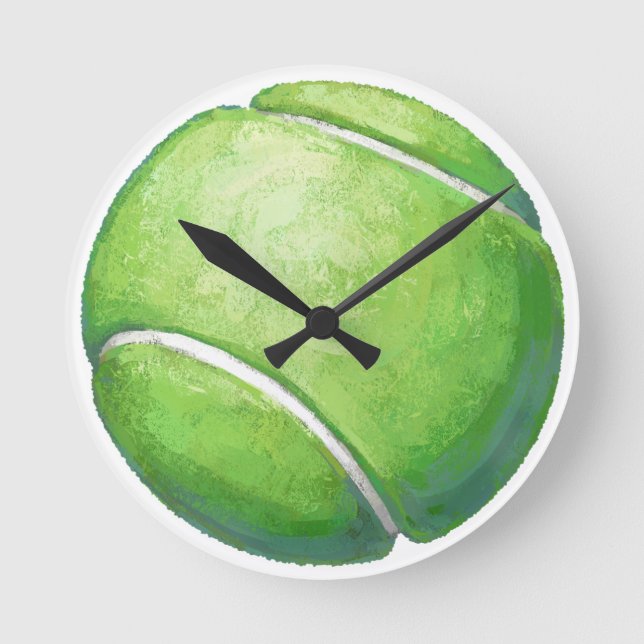 Tennis Ball Runde Wanduhr (Vorderseite)