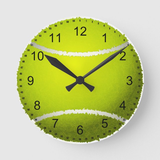 Tennis Ball Runde Wanduhr (Vorderseite)