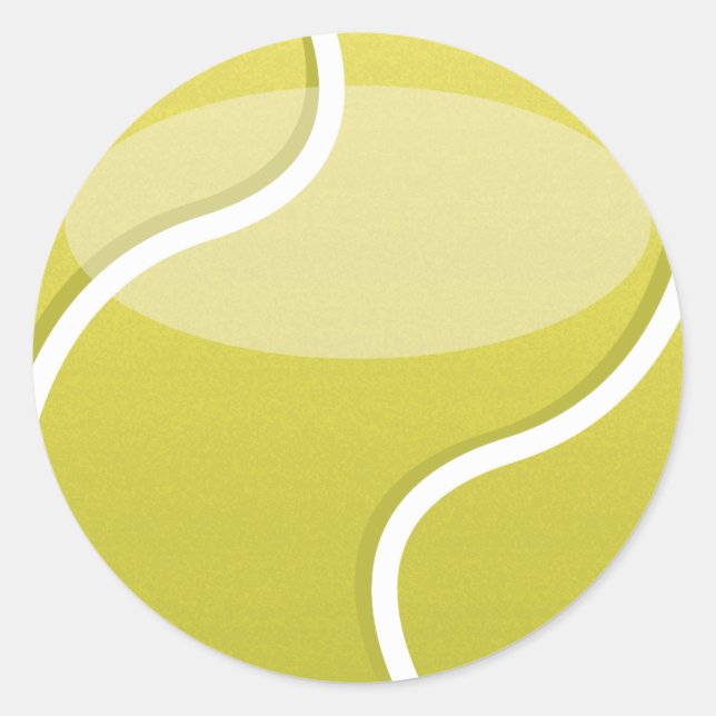 Tennis Ball Runder Aufkleber (Vorderseite)