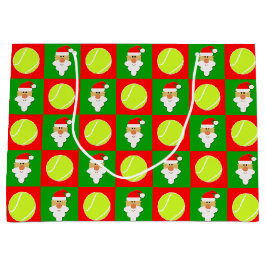 Tennis Ball & Santa Clause Sportspieler Weihnachte Große Geschenktüte