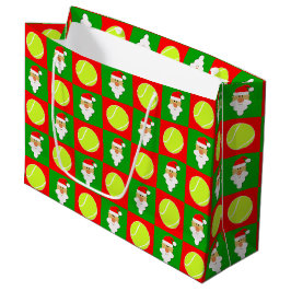 Tennis Ball & Santa Clause Sportspieler Weihnachte Große Geschenktüte