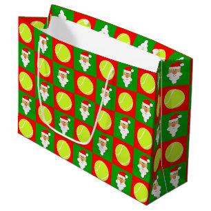 Tennis Ball & Santa Clause Sportspieler Weihnachte Große Geschenktüte